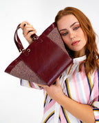 Carnegie Tote - Burgundy Weave