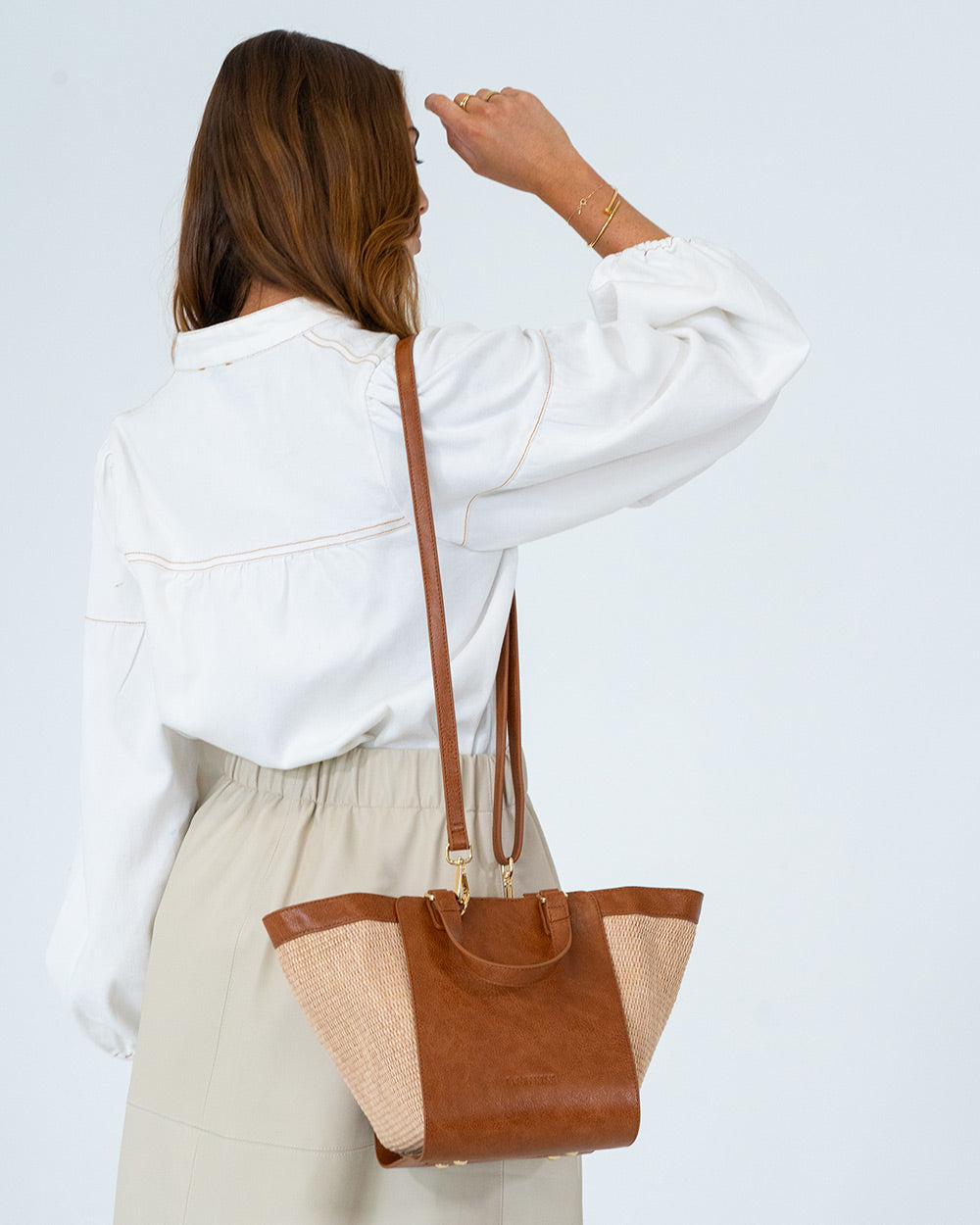 Carnegie Tote - Tan Weave