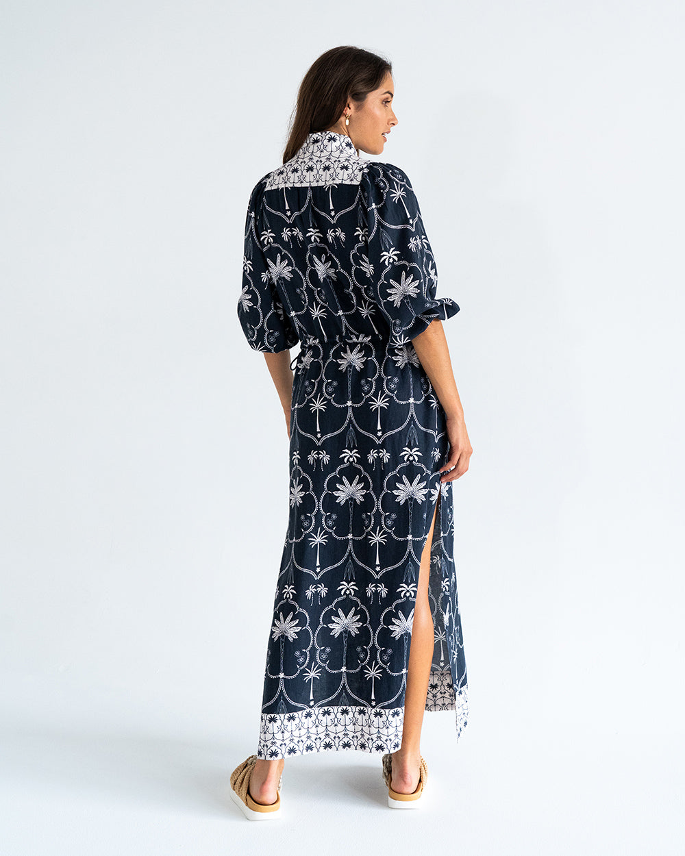 Cascada Maxi Dress - Navy Palm