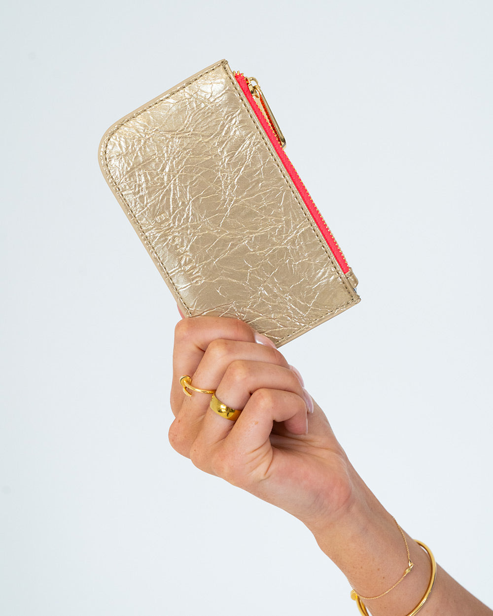 Centro Wallet - Light Gold Crinkle
