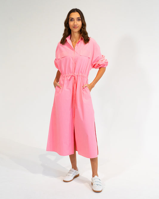 Daytona Shirt Dress - Pink