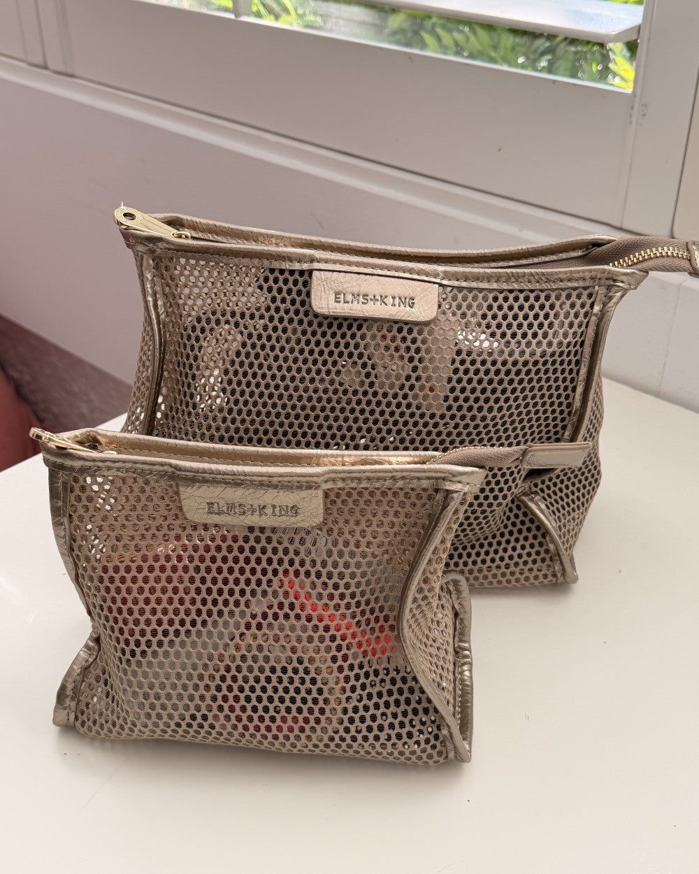 Santorini Case Large - Taupe Mesh