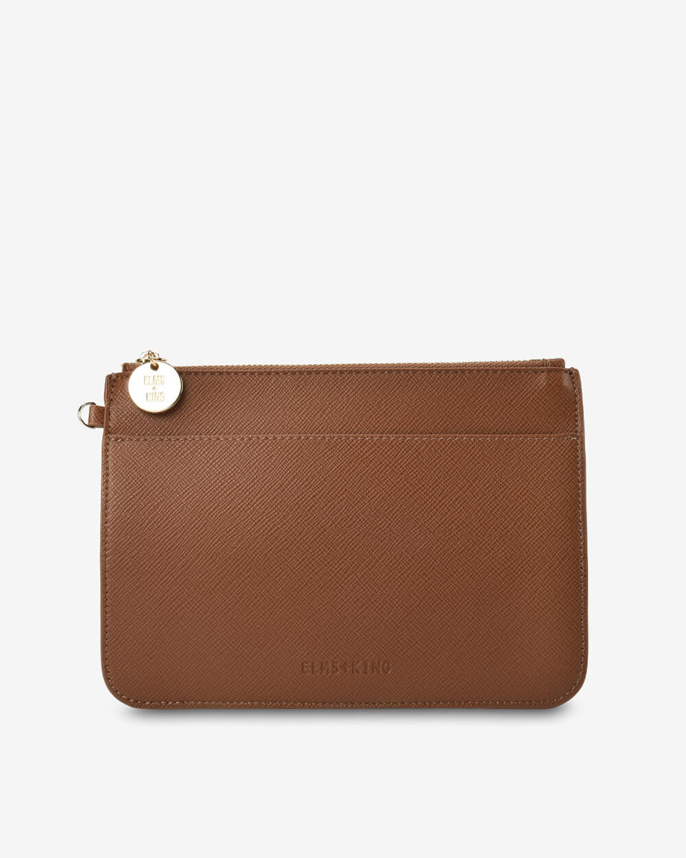 Flat Pouch - Tan Saffiano