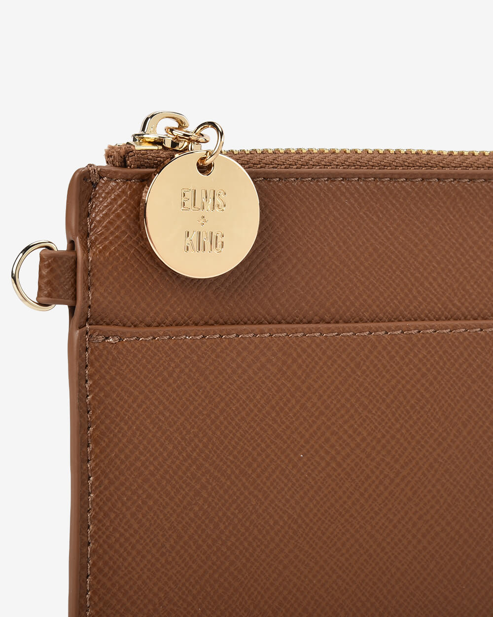 Flat Pouch - Tan Saffiano