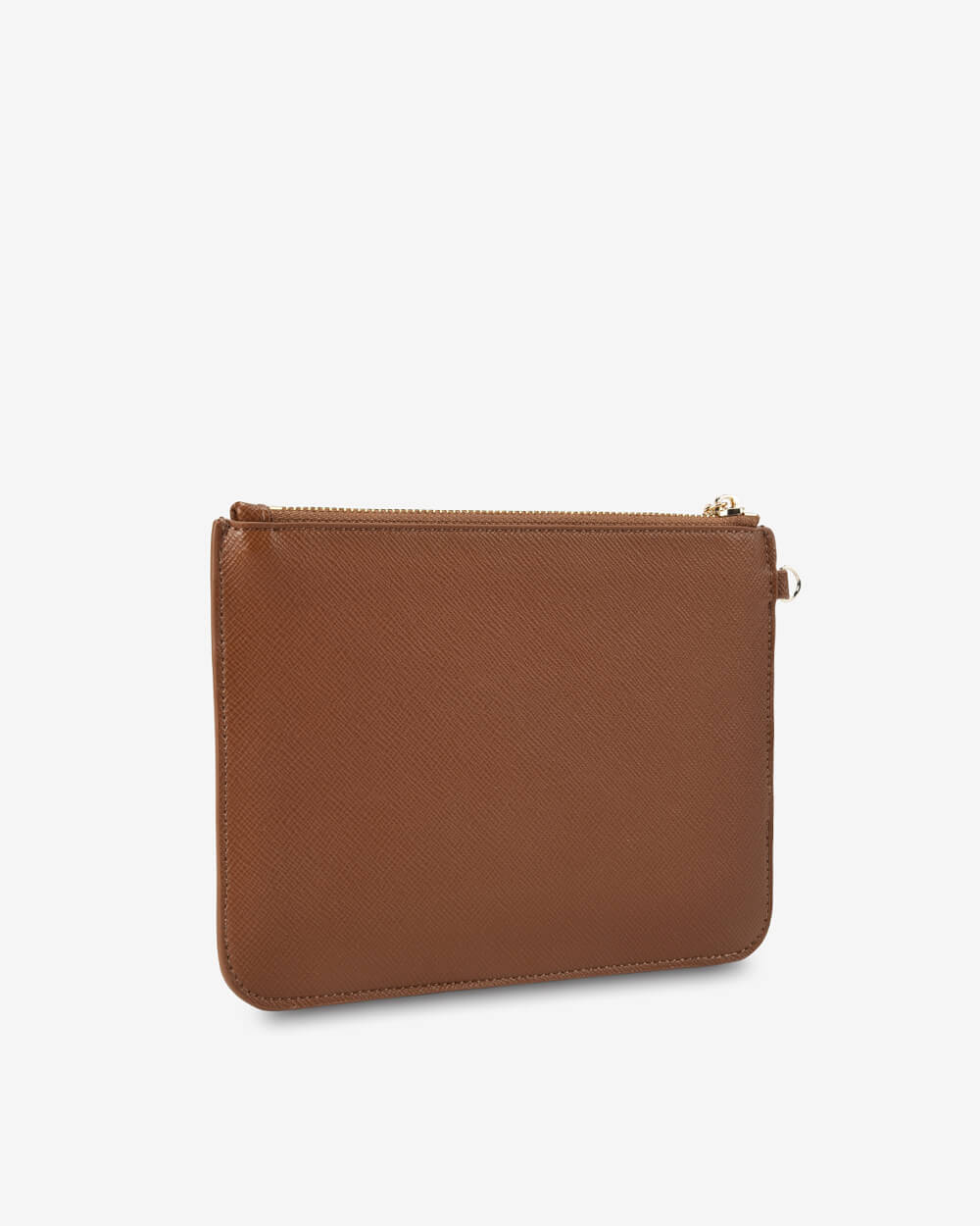 Flat Pouch - Tan Saffiano