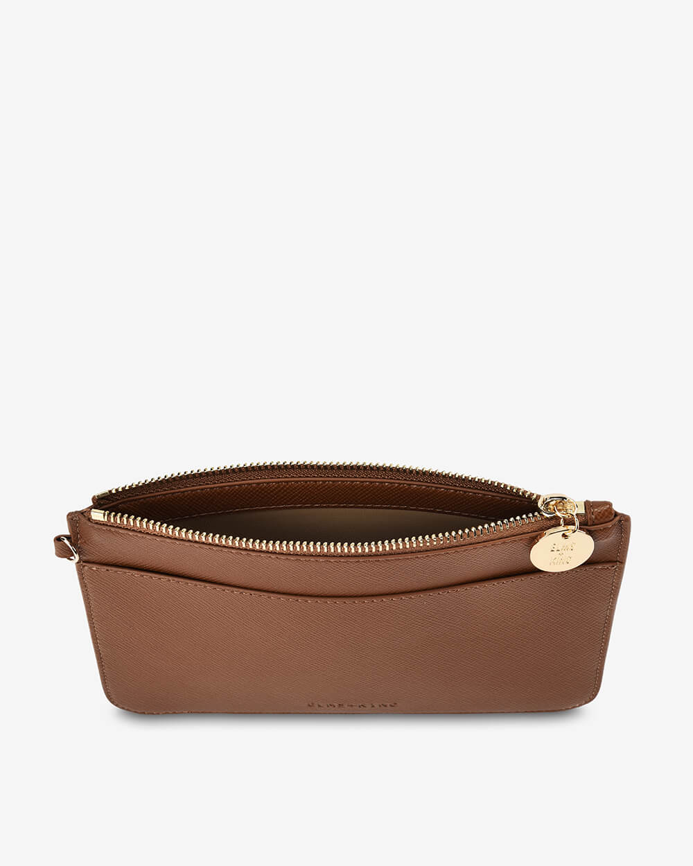 Flat Pouch - Tan Saffiano