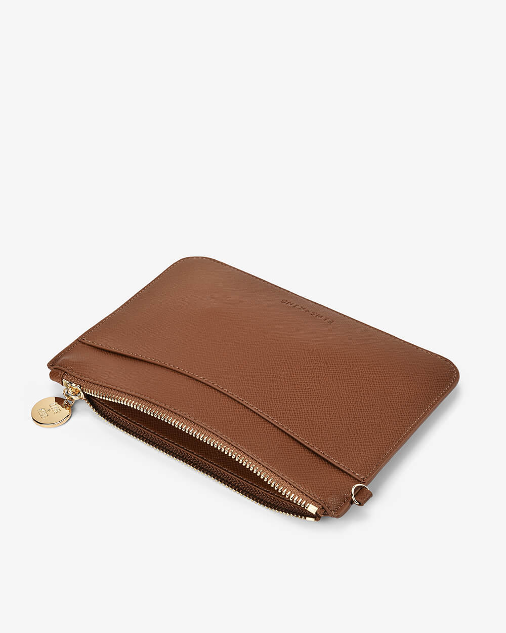 Flat Pouch - Tan Saffiano
