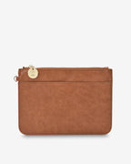 Flat Pouch - Tan Pebble