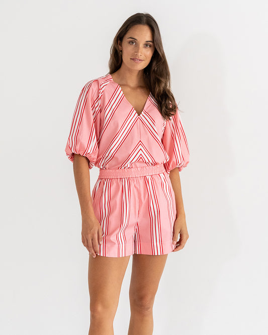 Geneva Top - Candy Stripe