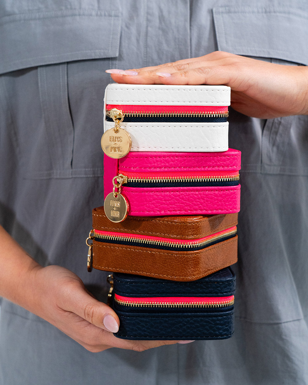 Jewellery Case - Tan Pebble