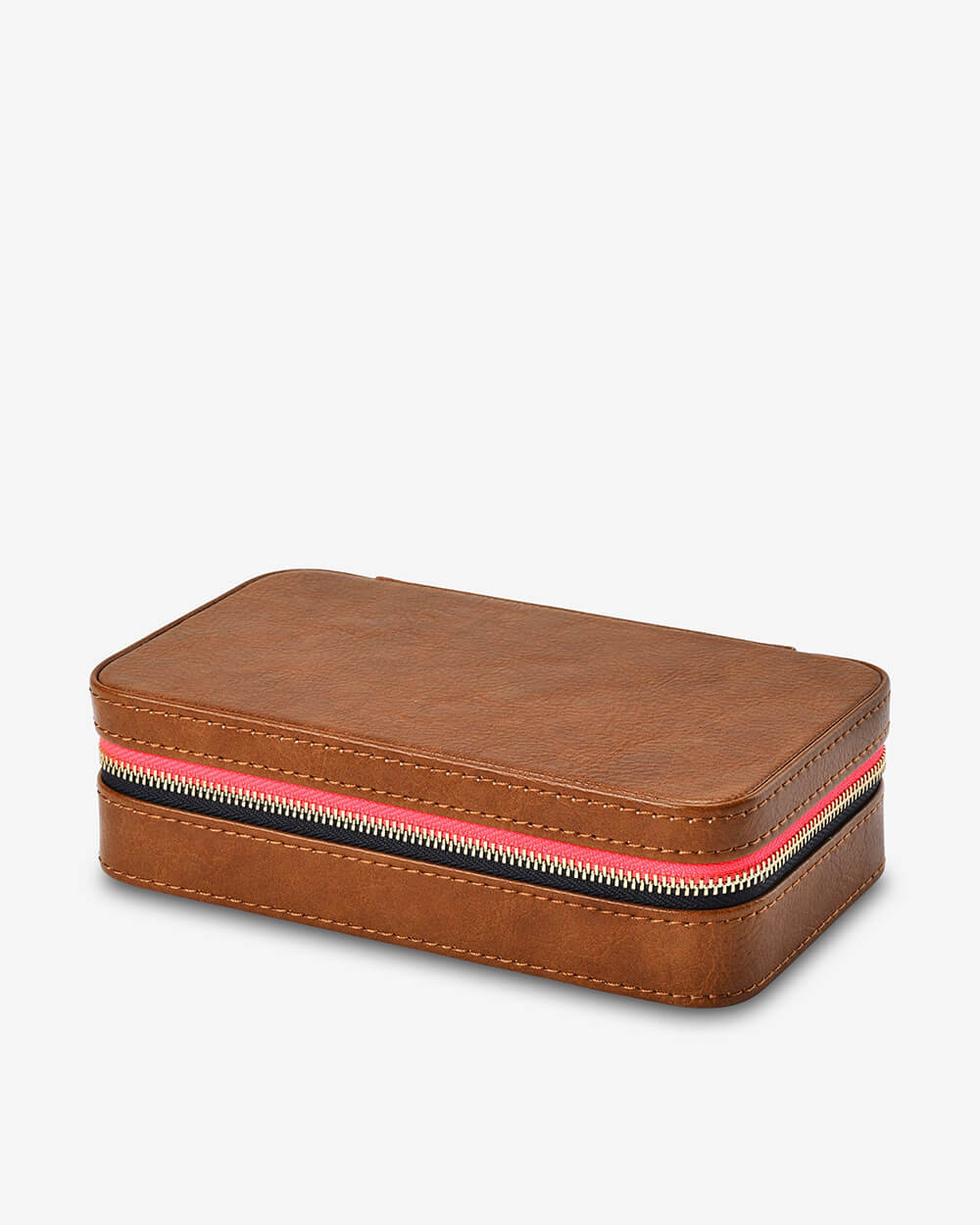 Jewellery Case Large - Tan Pebble