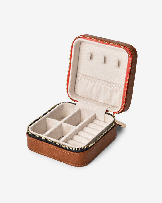 Jewellery Case - Tan Pebble