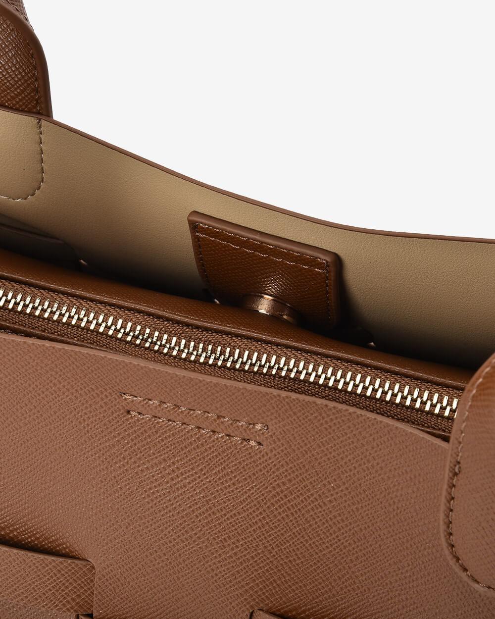 Kenley East-West Bag - Tan Saffiano