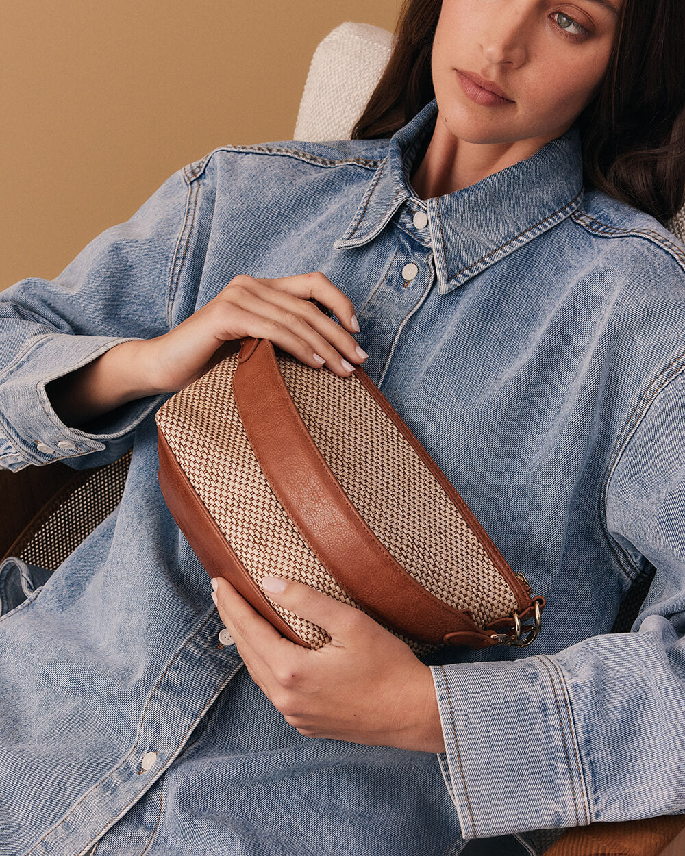 Leyton Crossbody - Raffia