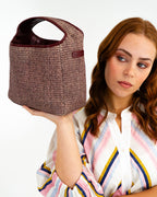 Linton Crossbody Large - Burgundy Weave