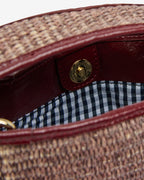 Linton Crossbody - Burgundy Weave