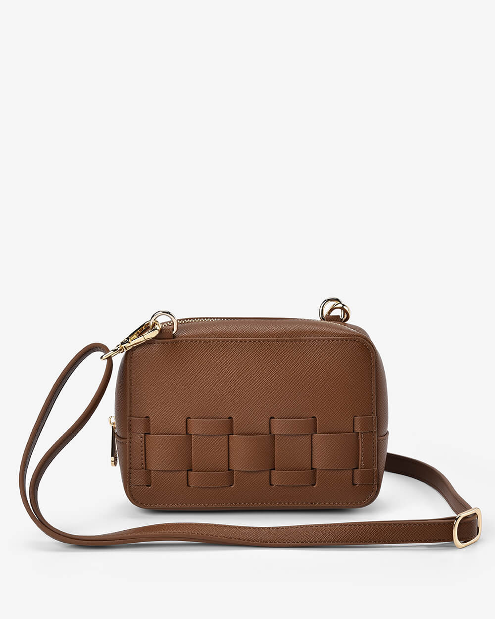 London Crossbody - Tan Saffiano