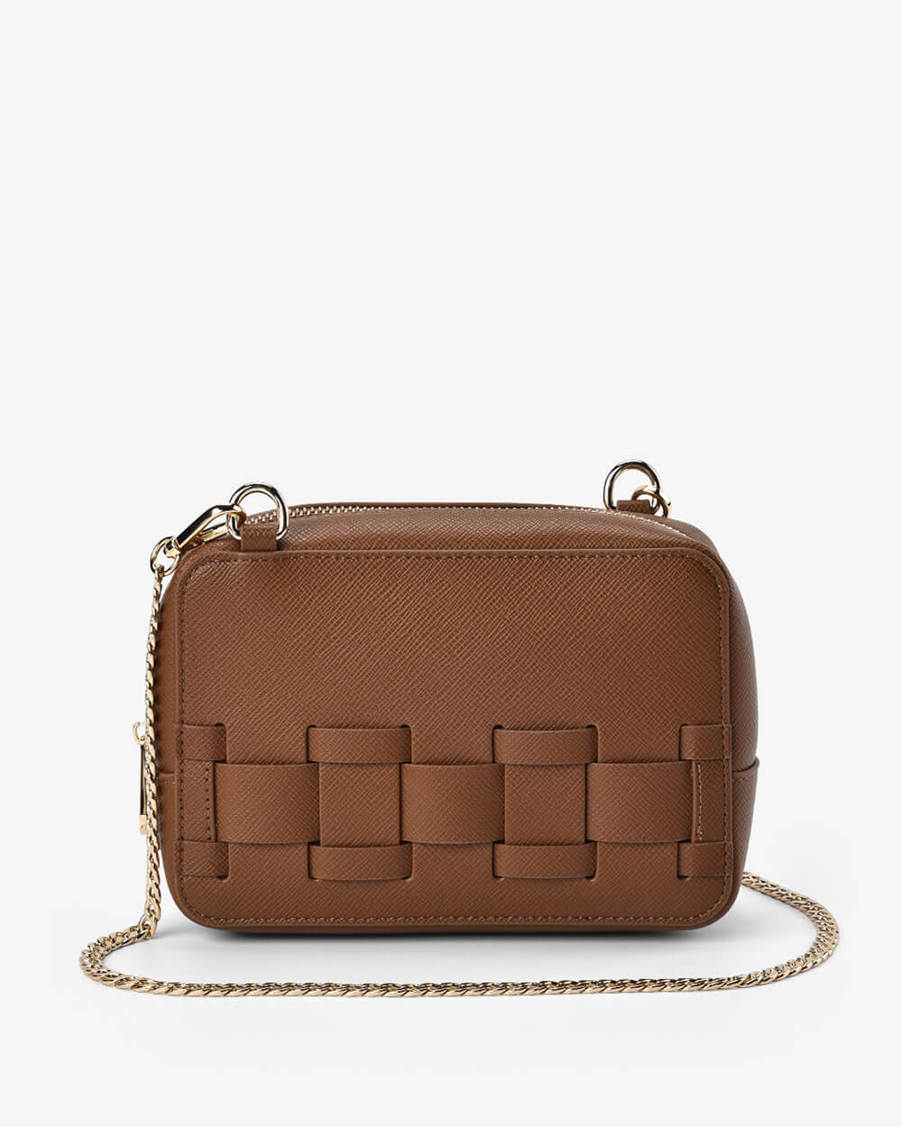London Crossbody - Tan Saffiano