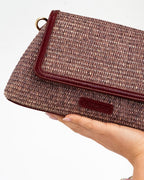 Lugano Crossbody - Burgundy Weave
