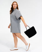 Michigan Tote - Black Neo Plait