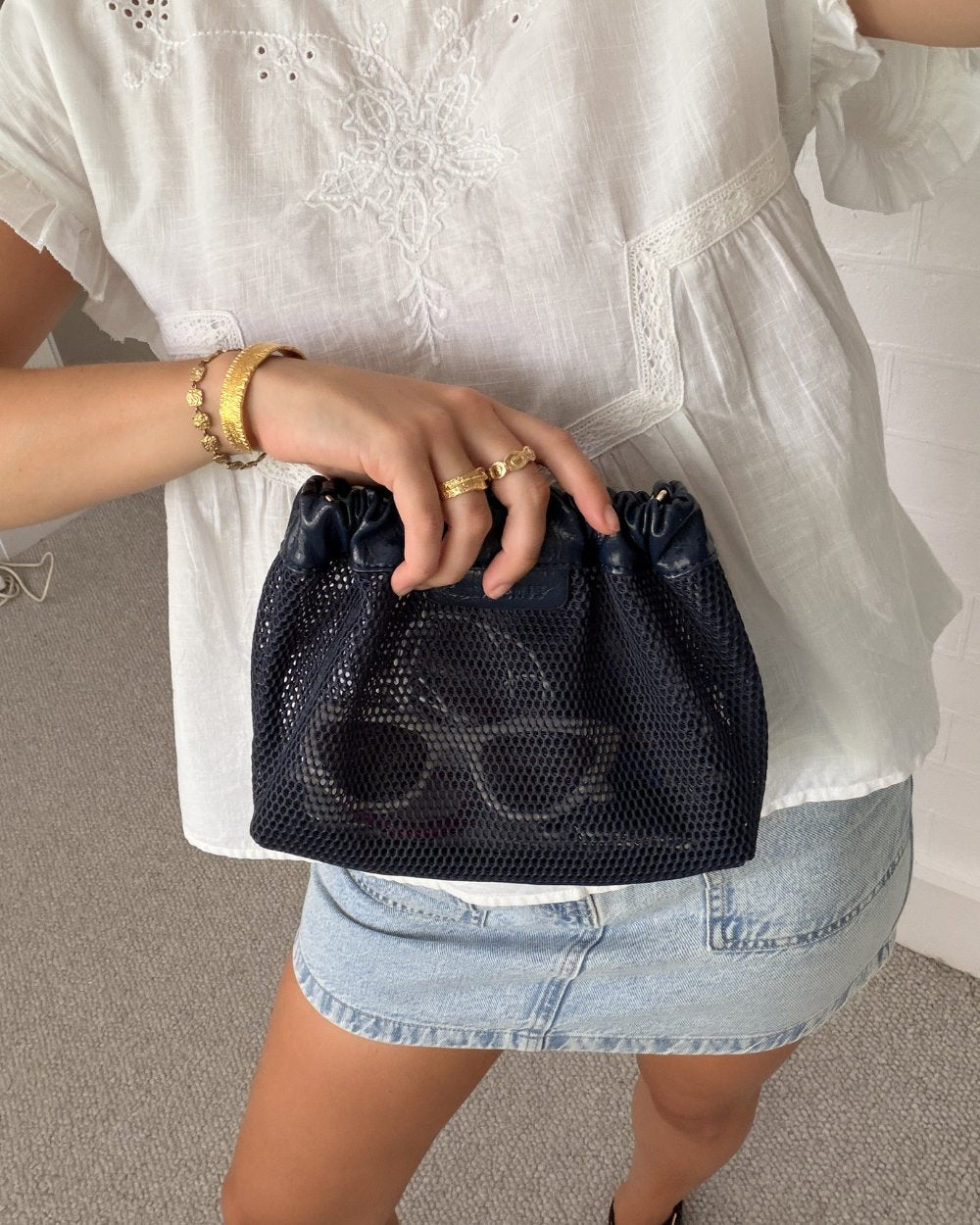 Monty Bag - Navy Mesh