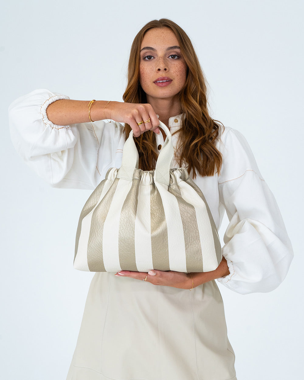 Montague Tote - Gold Stripe