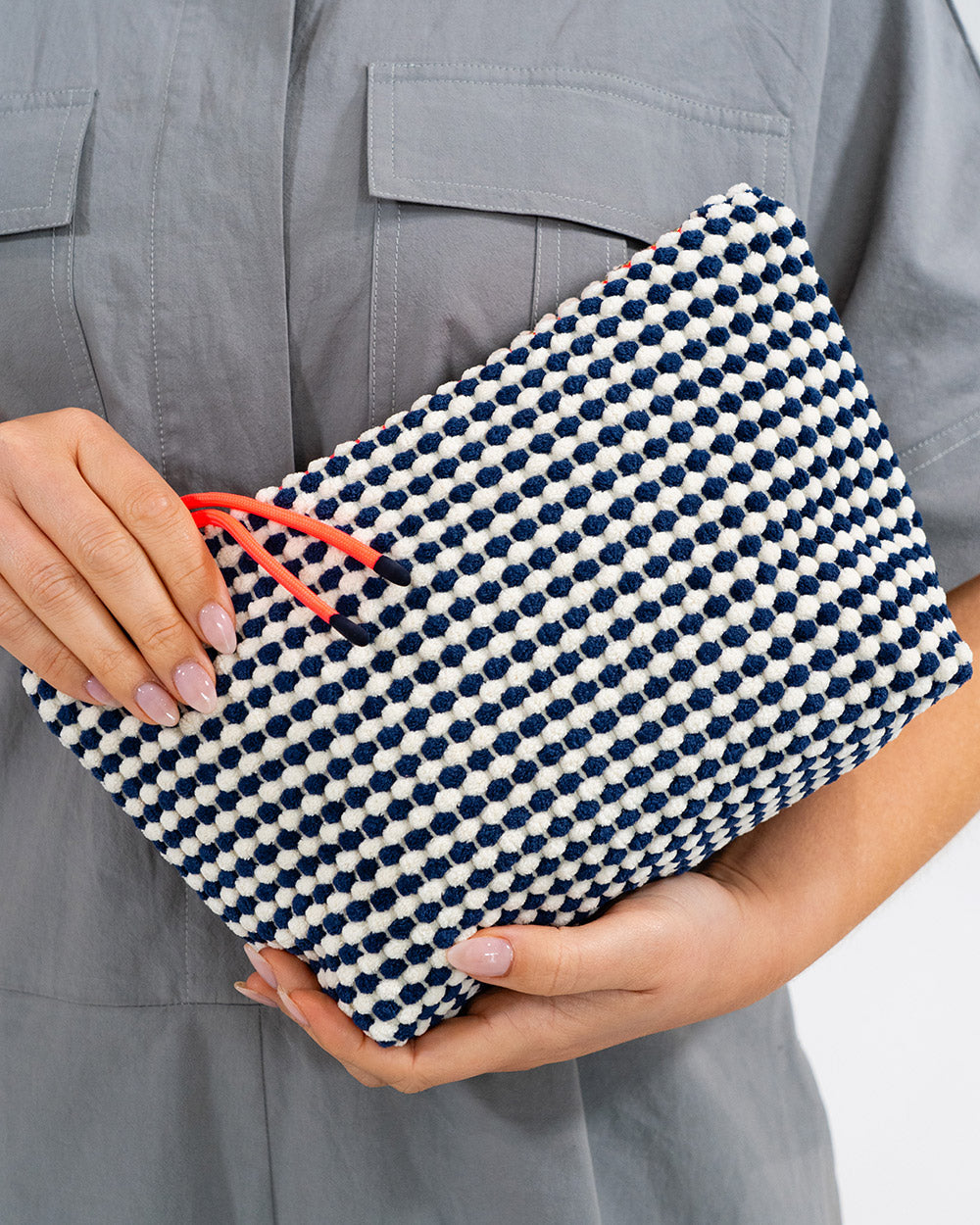 Napili Case Large - Navy/White