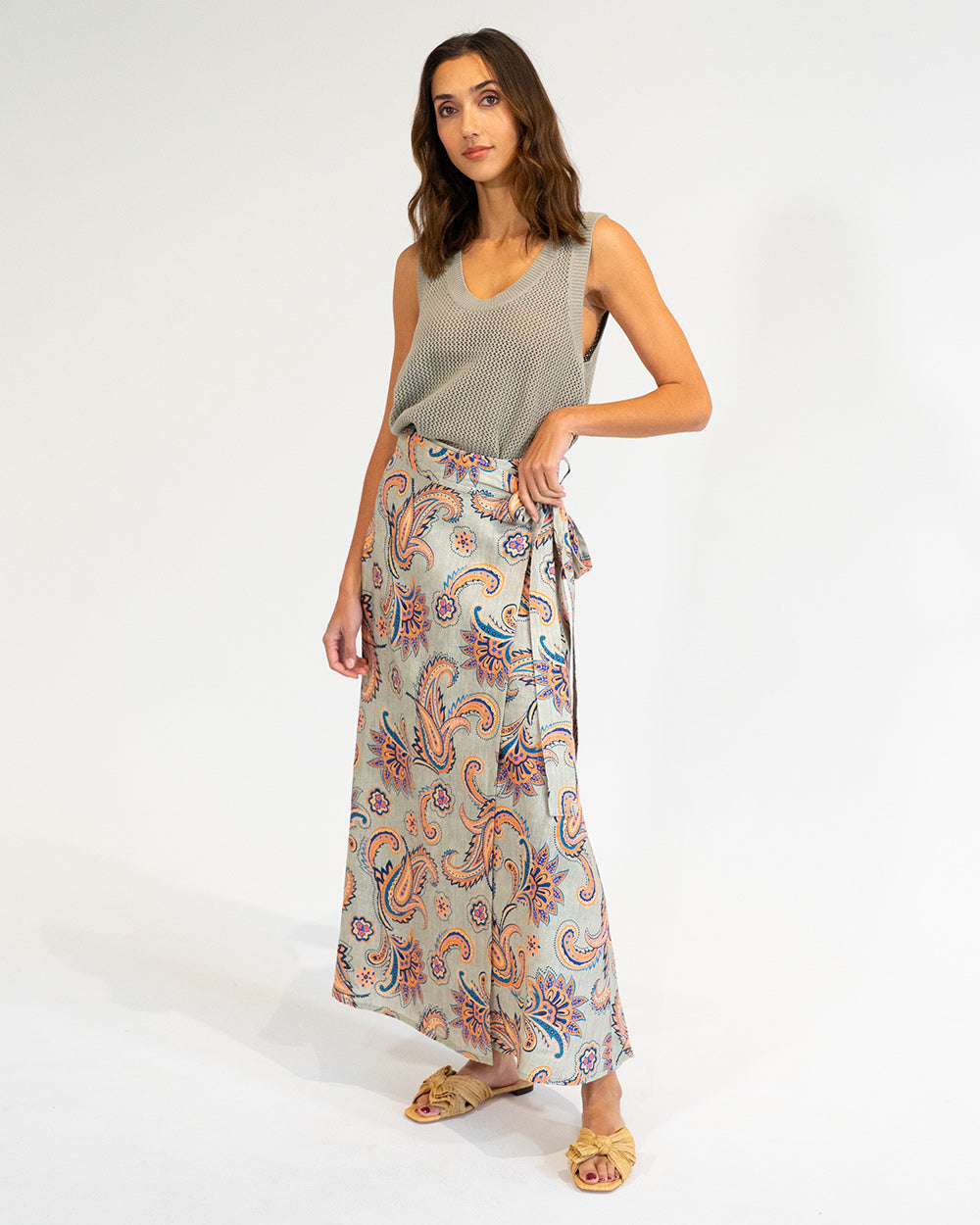 La Rocco Wrap Skirt - Paisley