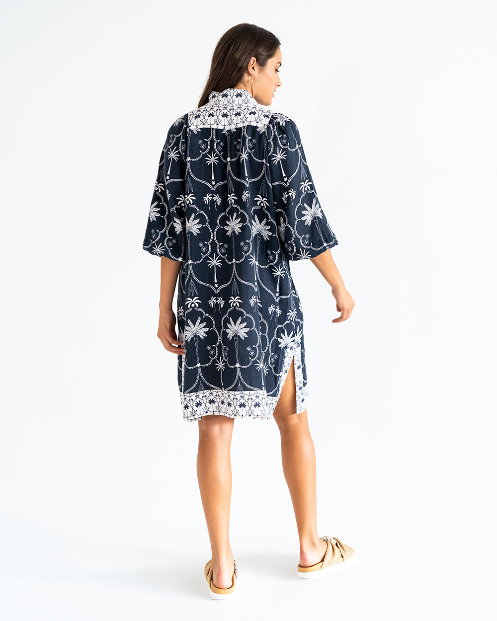 Salvador Kaftan - Navy Palm