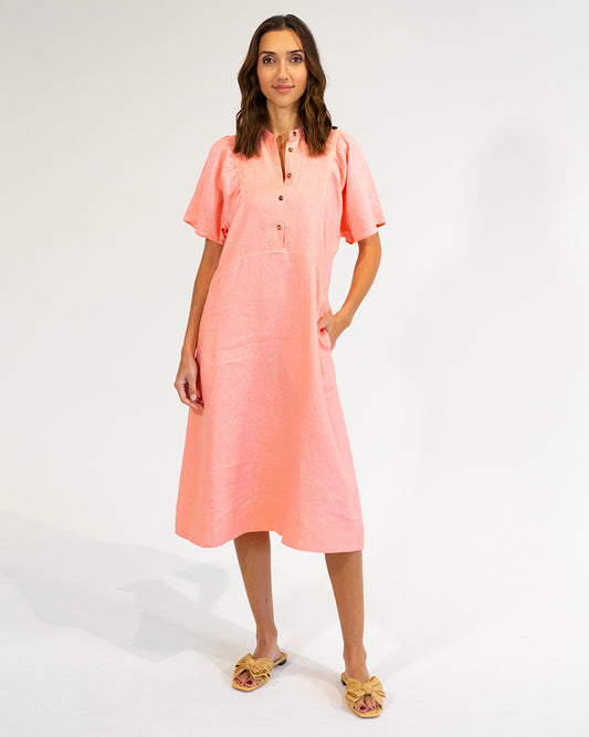Ticino Dress - Coral