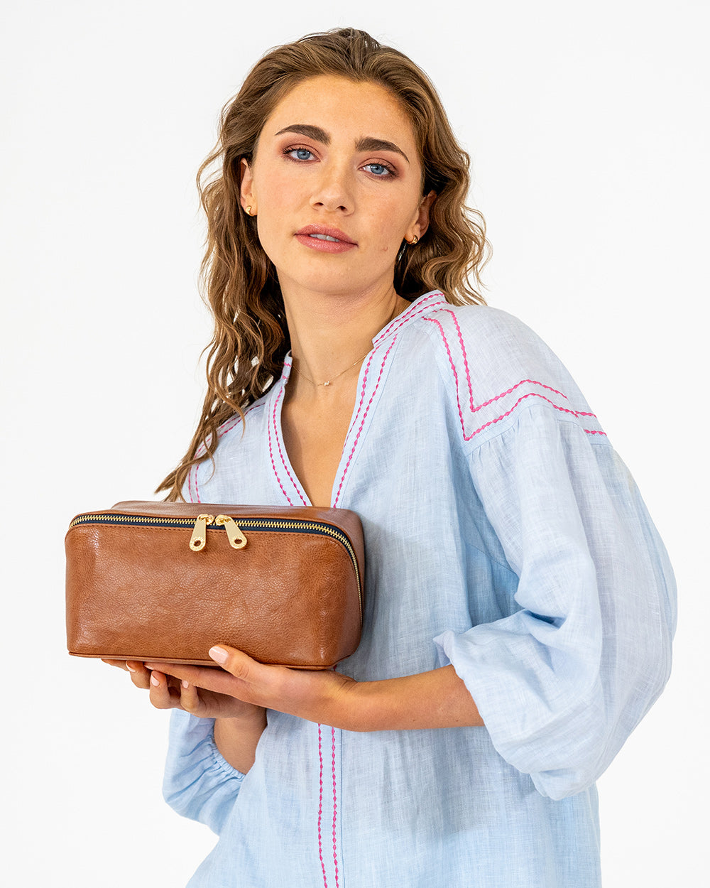 Washbag - Tan Pebble
