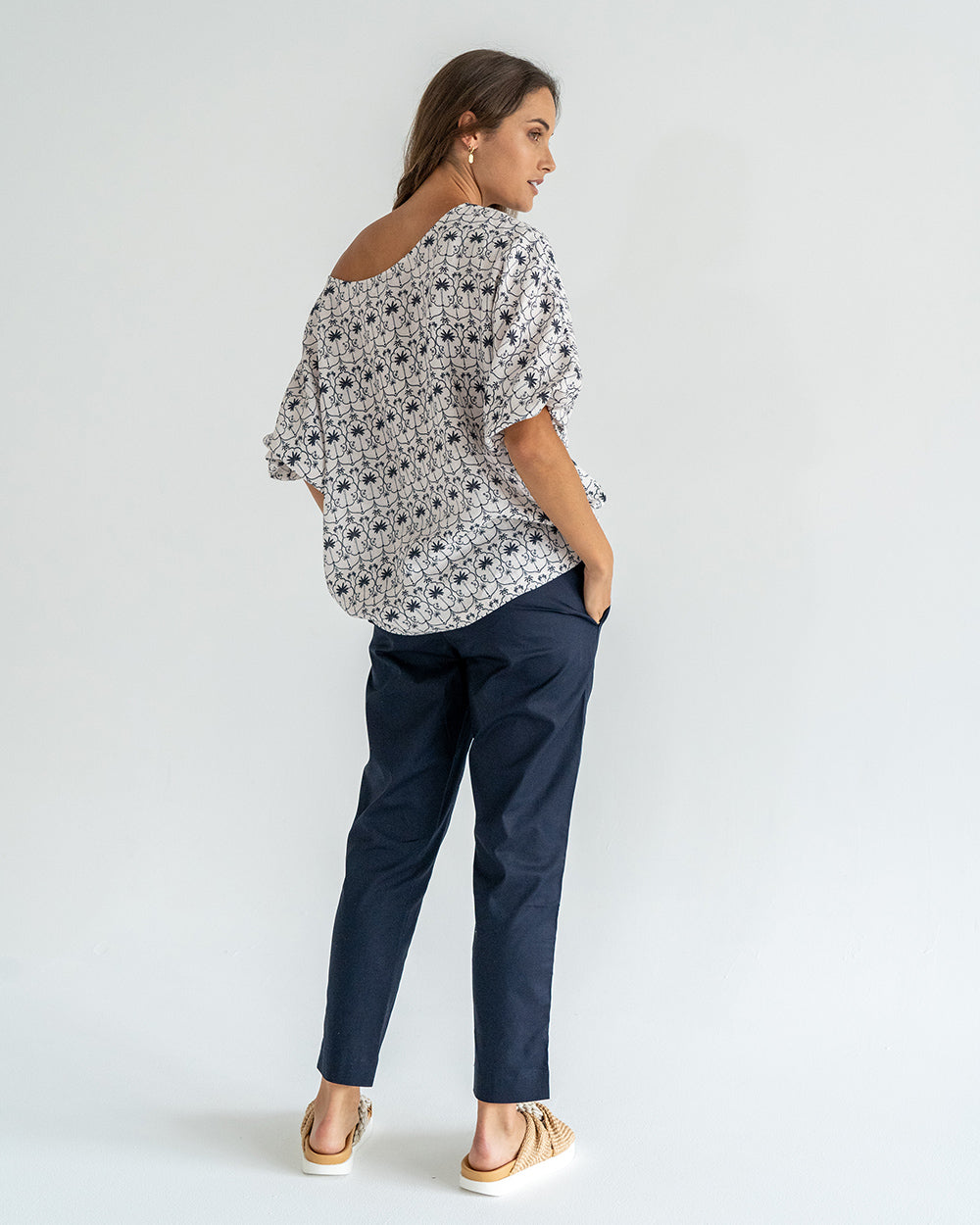 Whitehaven Blouse - White Palm