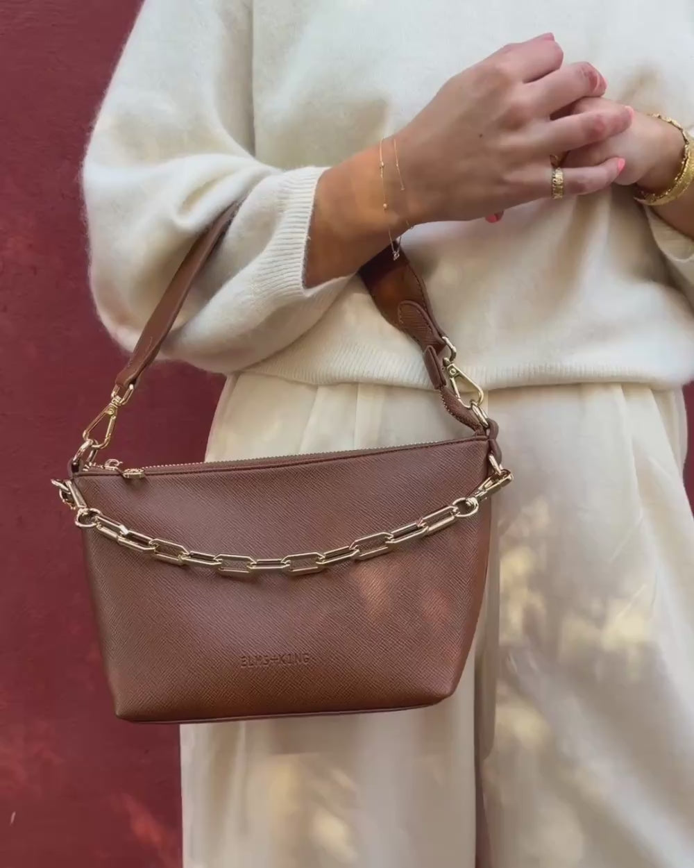 Leyton Crossbody - Tan Saffiano