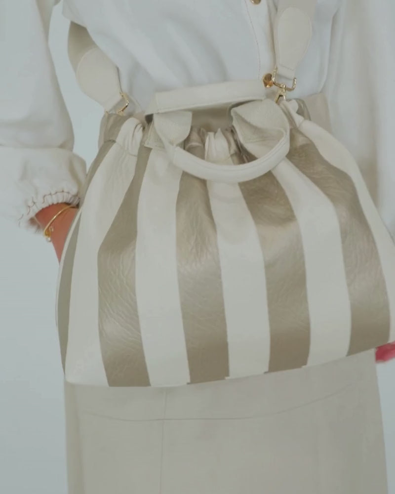 Montague Tote - Gold Stripe